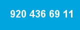 920 436 69 11 920 436 69 11